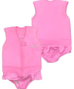 Maillot de Bain Jeanne Enfant avec Flotteurs - Accessoire de Natation Fille - Rose