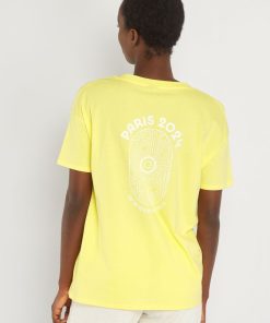 Tee-shirt col V - Paris 2024 - Jaune