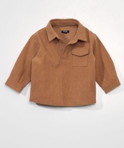 Chemise en velours - Marron