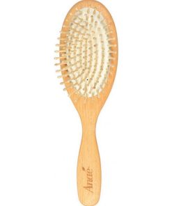 Brosse à cheveux en bois de hêtre avec picots - Multicolore
