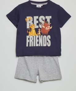 Ensemble de pyjama 'Le Roi lion' - 2 pièces - marine/gris