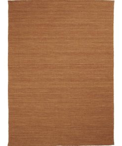 Tapis salon 160x225 PLATEAU Marron fait main en coton idéal pour Salon - Marron