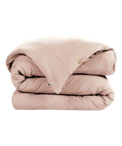 Housse de couette Double Gaze Coton Collection Gaia - Rose clair