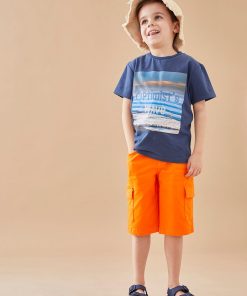 Bermuda en twill, vif - Orange