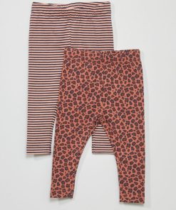 Lot de 2 leggings en jersey - Rose