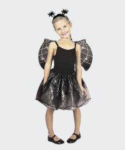 Set tutu + ails + serre-tête araignée - noir