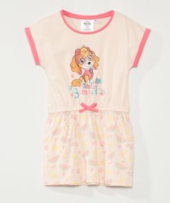 Robe en maille jersey 'Pat 'Patrouille' - rose
