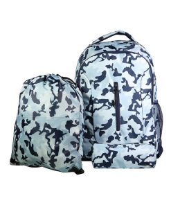 BAGTROTTER Set de sac à dos, sac gym et trousse Bagtrotter Bleu Camouflage - Bleu