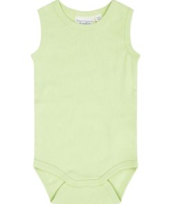Body sans Manches en Coton Bio Vert Citron - Vert