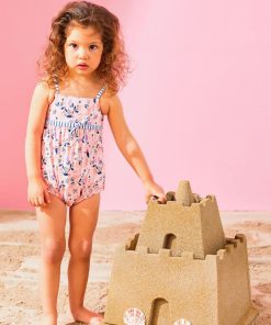 Maillot De Bain Double Protection Imprimé Fleuri Rose (36 Mois) - Rose