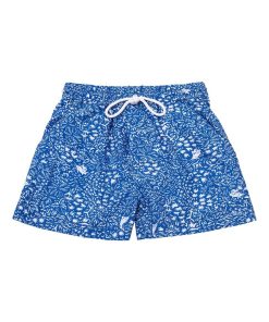 Short de bain imprimé  SWIMBOY - 'LA FAUTE A VOLTAIRE' - Bleu Blanc