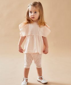 Set blouse + legging à imprimé, clair - Rose