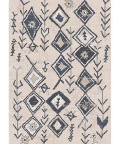 Tapis berbère style 150x220 ELAM Beige OEKO TEX idéal pour le salon - Beige