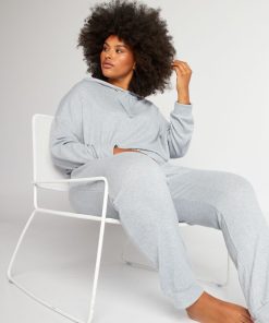 Haut de pyjama maille douce - Sweat - Bleu/gris