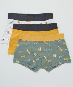 Lot de 3 boxers - Vert/Jaune/Gris