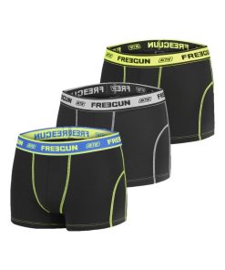 Lot de 3 Boxers Garçon Uni Aktv Sport Freegun - Noir