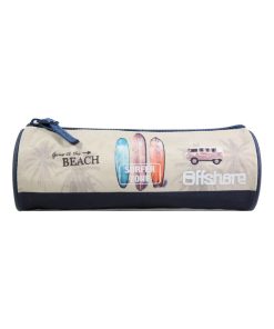 BAGTROTTER Trousse scolaire ronde Offshore Beige Van & Surf - Beige