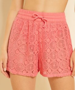Short d'été en crochet - Rose