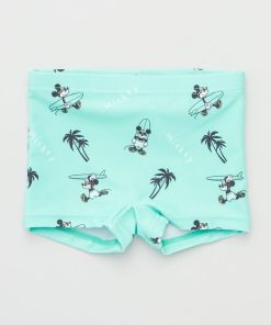 Boxer de bain imprimé 'Mickey' - Vert 'Mickey'