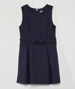 Robe plissée unie - Bleu