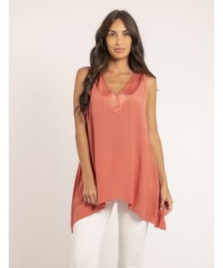 Top sans manches FORELA - Orange corail