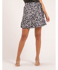 Jupe courte motifs XULIS - Noir