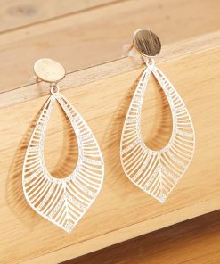 Boucles d'oreilles pendantes - Doré