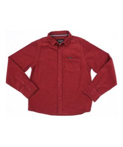 Chemise manches longues velours TOWEN-J - Bordeaux