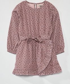 Robe avec ceinture à nouer - mauve