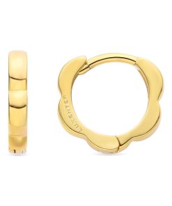Boucles d'oreilles Diwon, finition or jaune 18 carats - Multicolore
