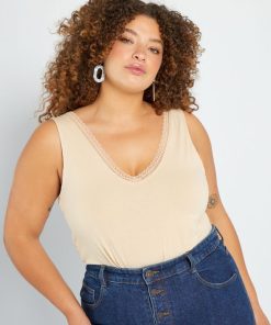 Débardeur uni - Beige