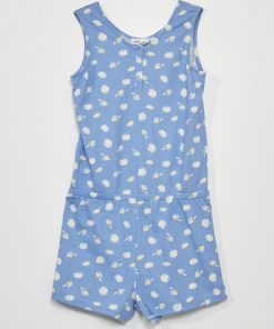 Combishort en jersey - bleu