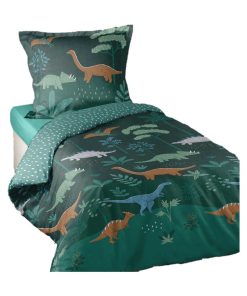 Parure Housse de couette Incroyable Dinosaures - Vert