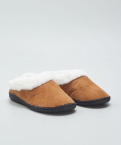 Chaussons bottillons fourrés - Marron