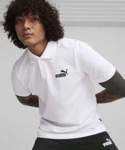 Polo 'Puma' en piqué de coton - Blanc