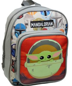 Sac à dos maternelle 31 cm avec poche Star Wars / The Mandalorian Baby Yoda Gris Bagtrotter - Gris