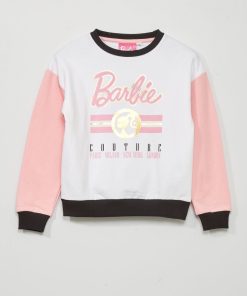 Sweat en molleton 'Barbie' - blanc/rose