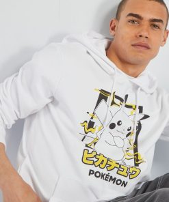 Sweat à capuche 'Pokémon' en molleton - blanc
