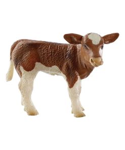 Figurine vache marron/blanc : Veau - N/A