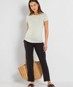 Pantalon grossesse fluide et léger - noir