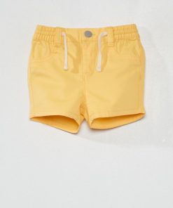 Short en twill de coton - Jaune