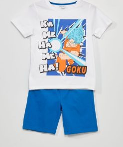 Ensemble débardeur + short 'Dragon Ball Z' - 2 pièces - blanc