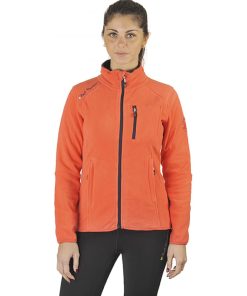Blouson polaire femme ACALON - Orange corail