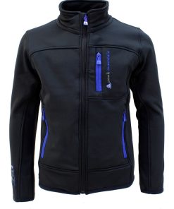 Blouson polarshell garçon ECANTON - Noir Bleu