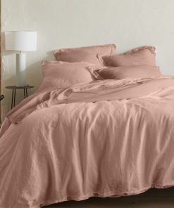 ORGANIC HOUSSE DE COUETTE 50% CHANVRE 50% COTON - Rose pâle