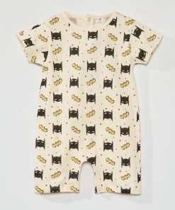 Barboteuse avec imprimé 'Batman' all-over - beige