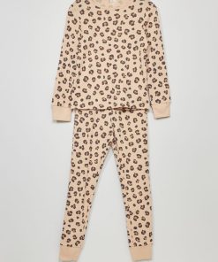 Ensemble pyjama avec imprimé - 2 pièces - Beige/marron
