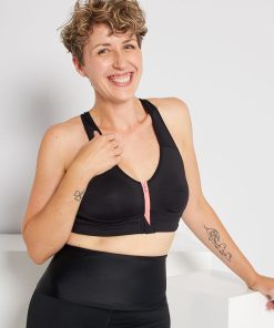 Brassière de sport post-opératoire microfibre - noir