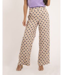 Pantalon motifs ETHANA - Beige