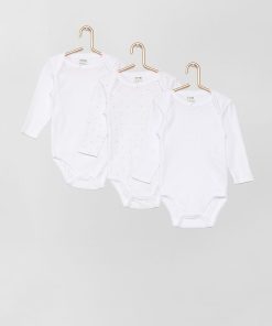 Lot de 3 bodies manches longues - blanc